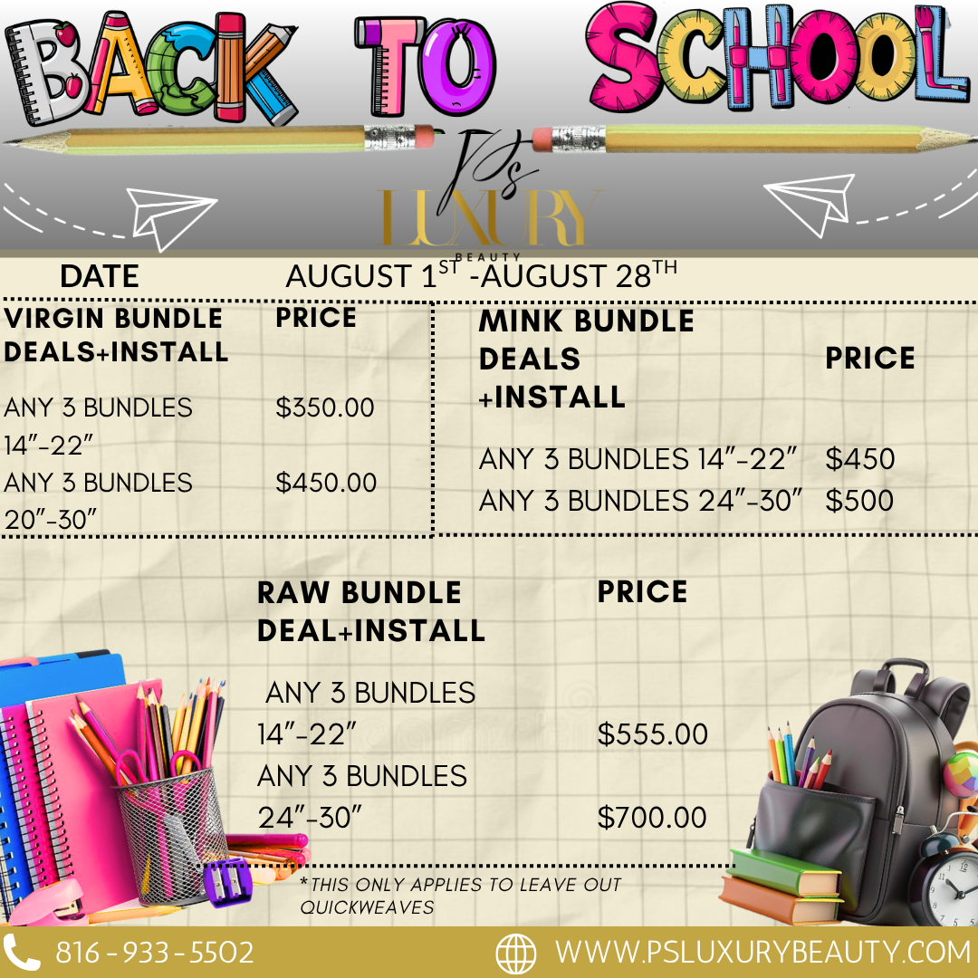 Back to School Install Deal